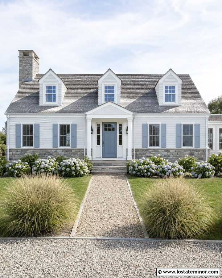 Light Grey Cape Cod With Stone Wainscoting - 30 Light Grey House Design With Wainscoting Ideas