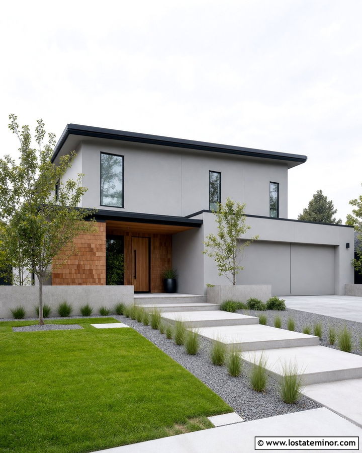 Light Grey Contemporary House With Cedar Shake - 30 Light Grey House Design With Cedar Shake Ideas