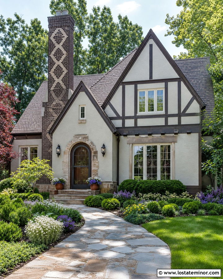 Light Grey House With Arched Storm Door - 30 Light Grey House Design With Storm Door Ideas