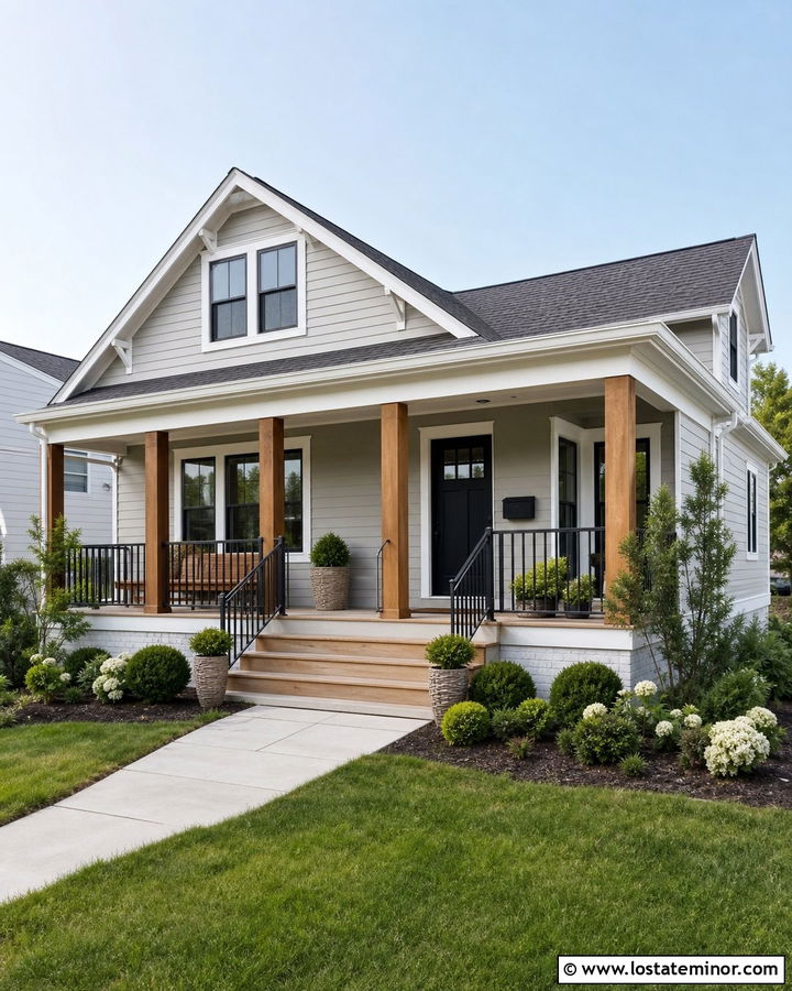 Light Grey House With Black Wall Mailbox - 30 Light Grey House Design With Mailbox Ideas