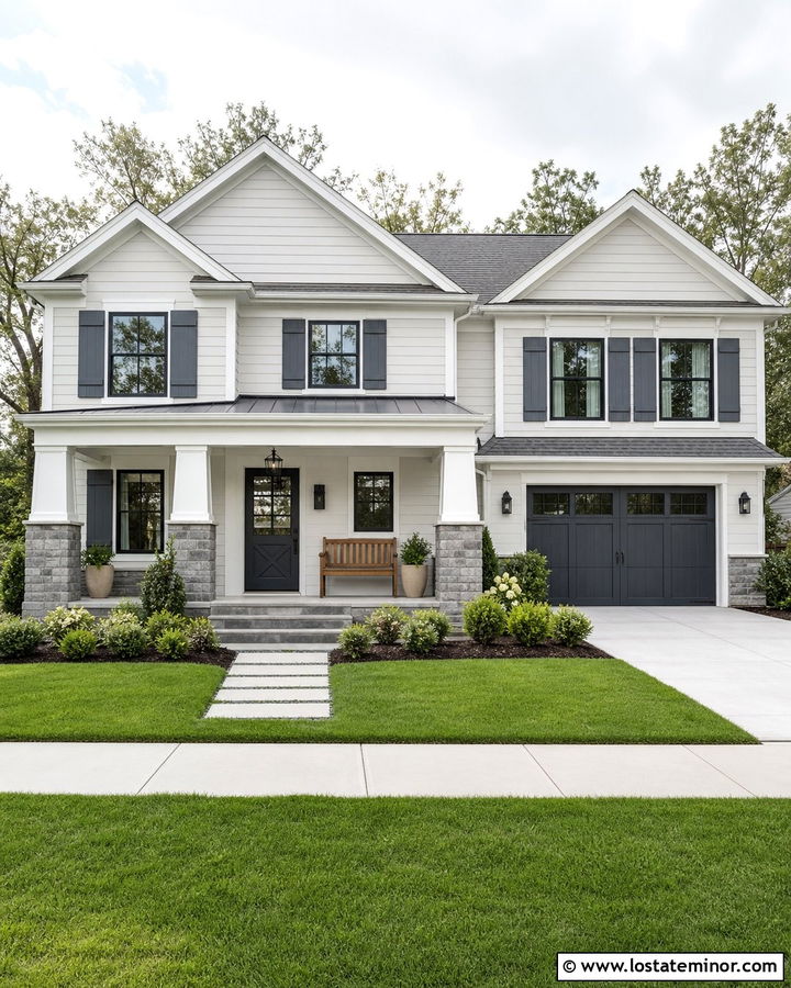 Light Grey House With Charcoal Dutch Door - 30 Light Grey House Design With Dutch Door Ideas