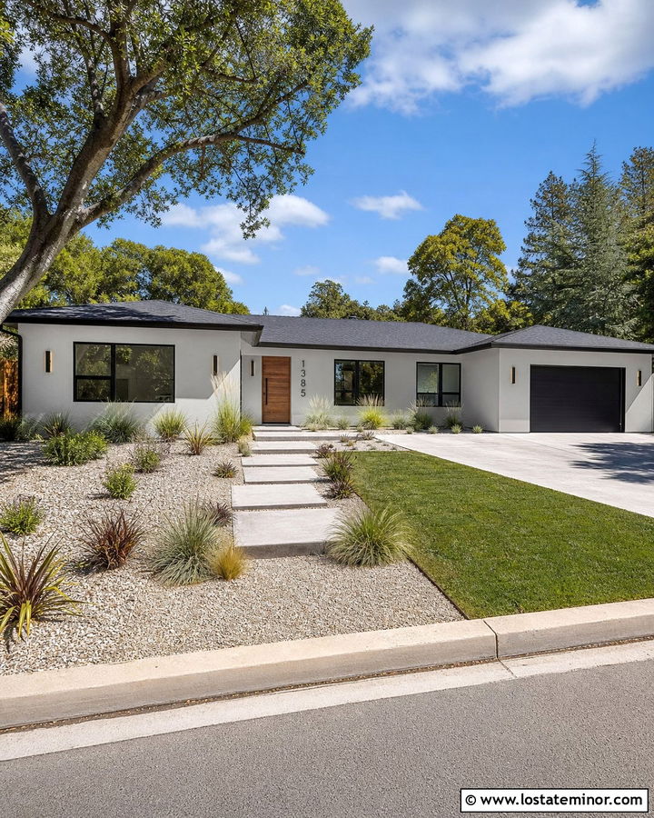 Light Grey House With Floating Black Numbers - 30 Light Grey House Design With House Numbers Ideas
