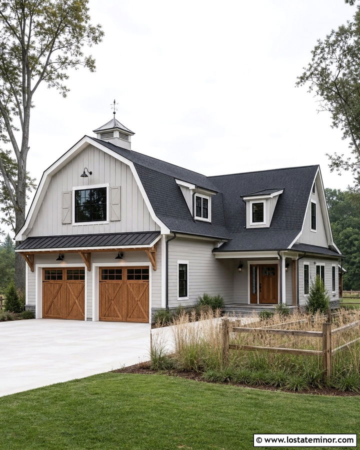 Light Grey House With Gambrel Roof - 30 Light Grey House Design With Roof Ideas