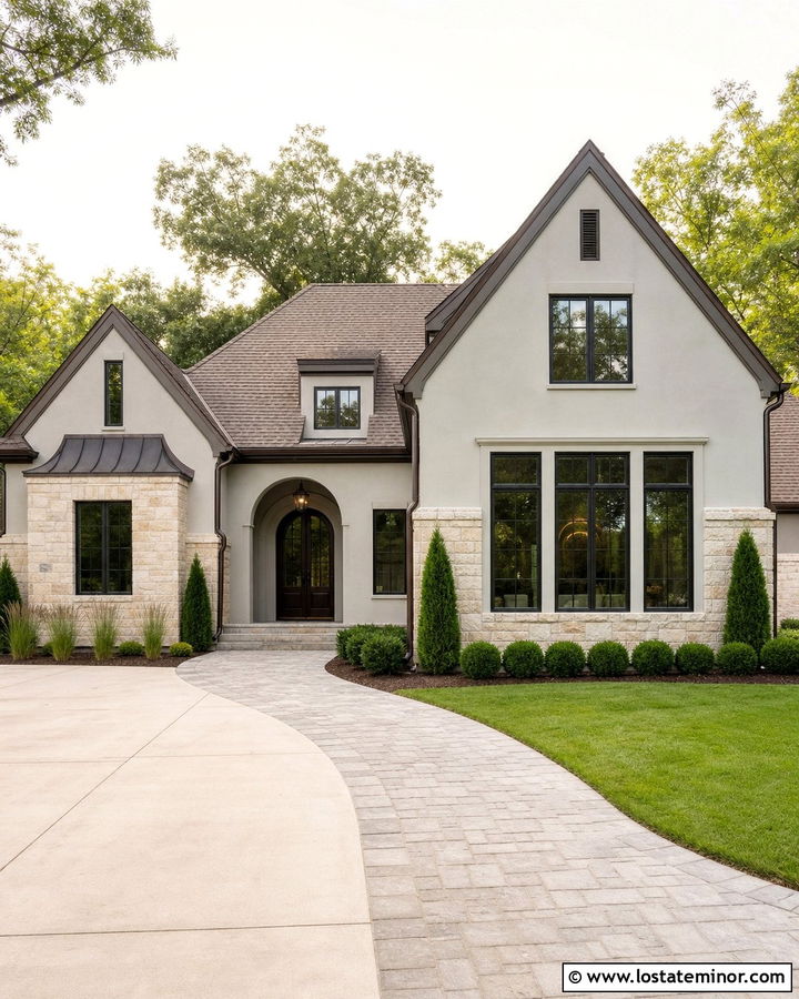 Light Grey House With Limestone Wainscoting - 30 Light Grey House Design With Wainscoting Ideas