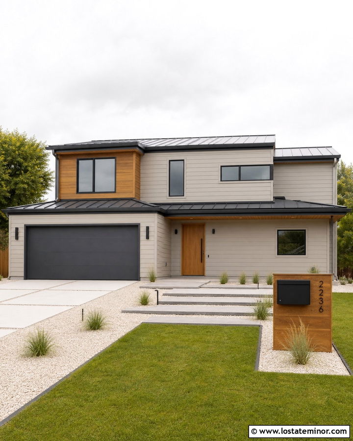 Light Grey House With Locking Mailbox - 30 Light Grey House Design With Mailbox Ideas