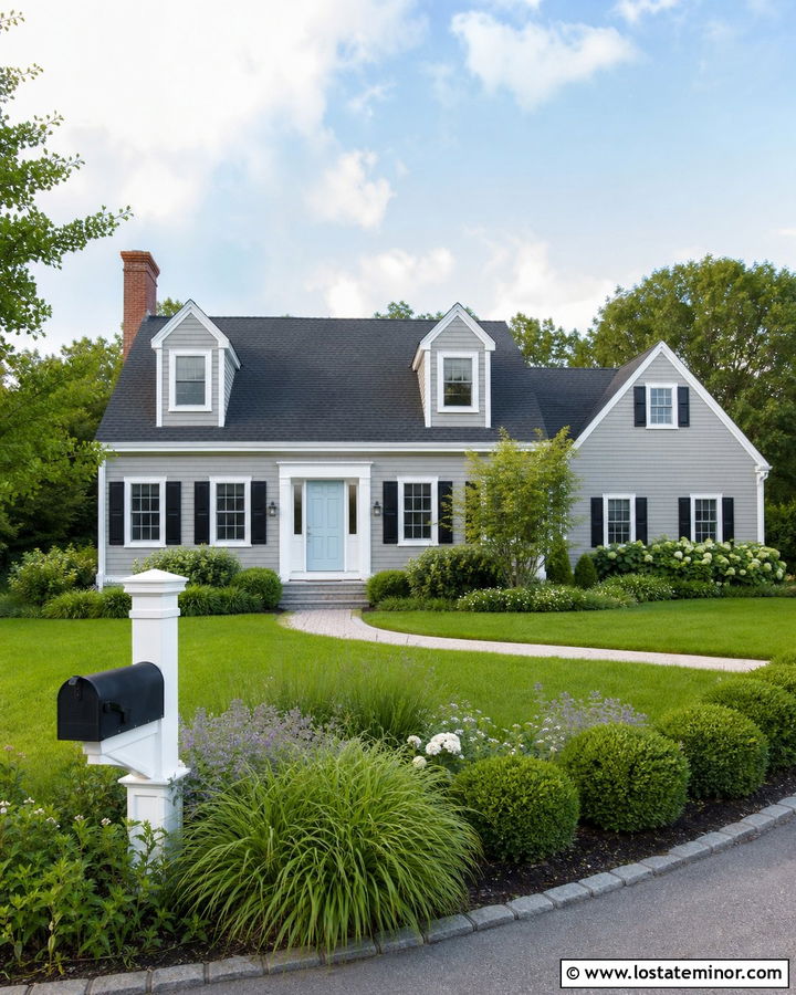Light Grey House With Mailbox Garden - 30 Light Grey House Design With Mailbox Ideas