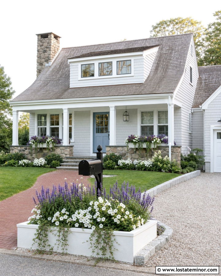 Light Grey House With Mailbox Planter - 30 Light Grey House Design With Mailbox Ideas