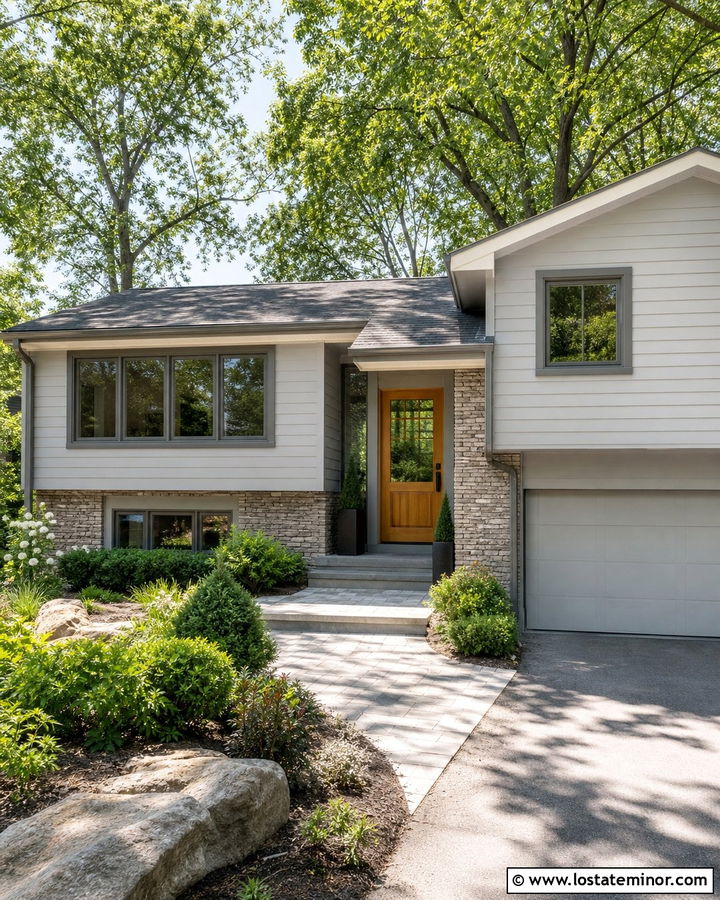 Light Grey House With Matching Grey Window Frames - 30 Light Grey House Design With Window Frames Ideas