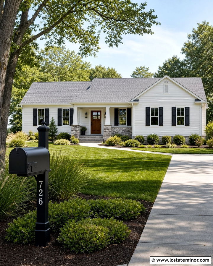 Light Grey House With Numbers On Mailbox Post - 30 Light Grey House Design With House Numbers Ideas