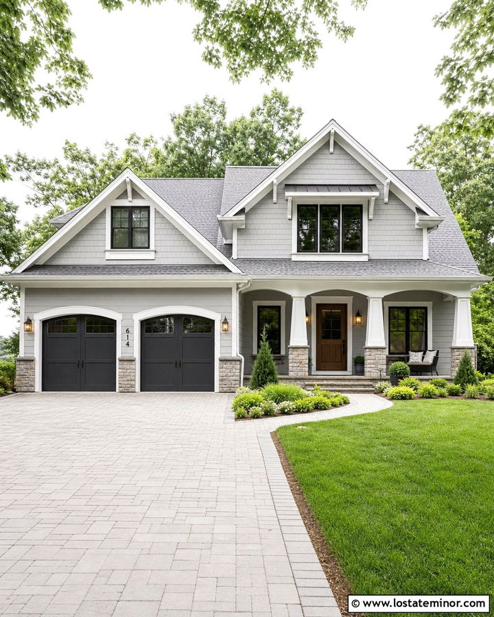 Light Grey House With Numbers On White Trim Board - 30 Light Grey House Design With House Numbers Ideas