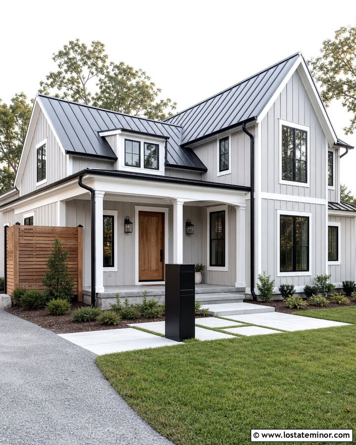 Light Grey House With Package Mailbox - 30 Light Grey House Design With Mailbox Ideas