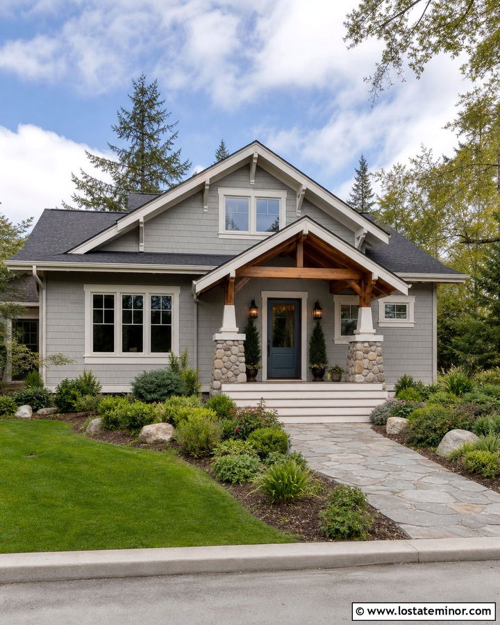 Light Grey House With Retractable Screen Storm Door - 30 Light Grey House Design With Storm Door Ideas