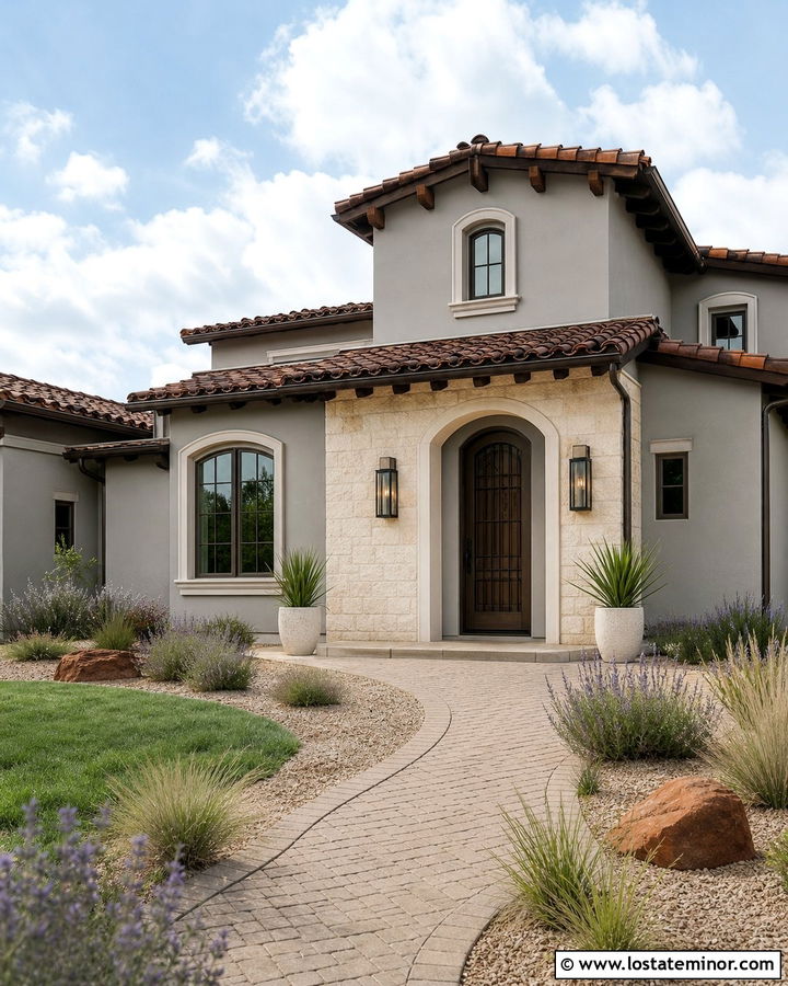 Light Grey House With Security Storm Door - 30 Light Grey House Design With Storm Door Ideas