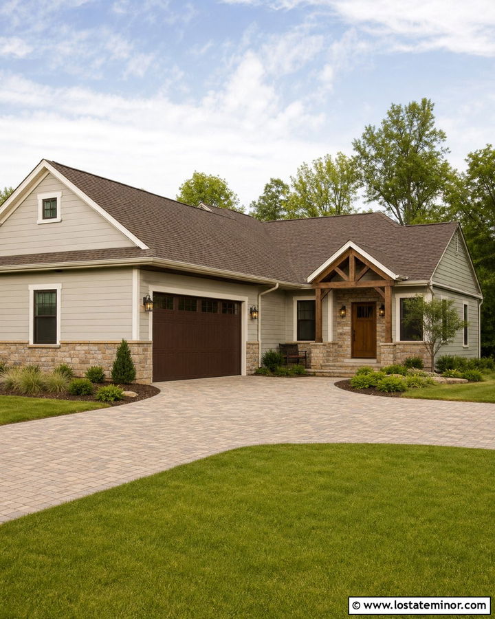 Light Grey House With Tan Stone Wainscoting - 30 Light Grey House Design With Wainscoting Ideas
