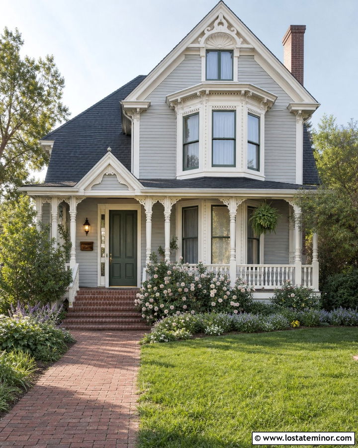 Light Grey House With Vintage Mailbox - 30 Light Grey House Design With Mailbox Ideas