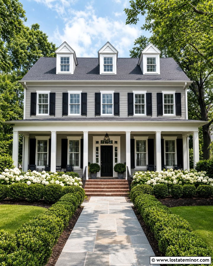 Light Grey House With White Dormer Siding - 30 Light Grey House Design With Dormers Ideas