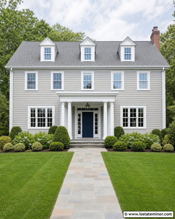 Light Grey House With White Window Frames - 30 Light Grey House Design With Window Frames Ideas