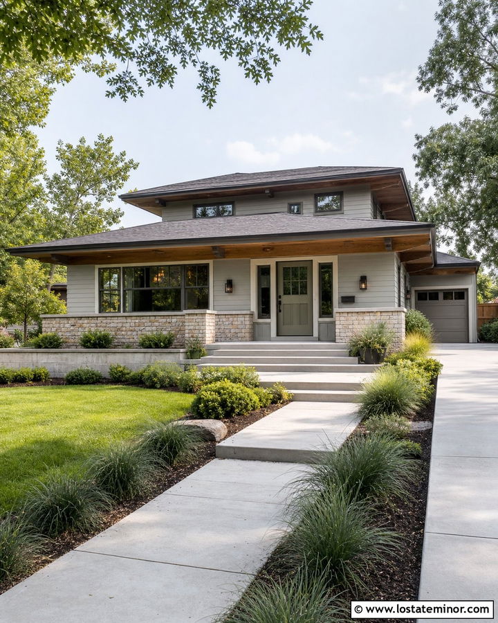 Light Grey Prairie House With Olive Dutch Door - 30 Light Grey House Design With Dutch Door Ideas