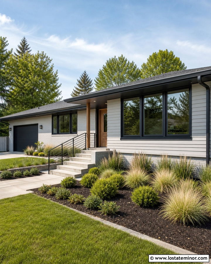 Light Grey Ranch With Charcoal Window Frames - 30 Light Grey House Design With Window Frames Ideas