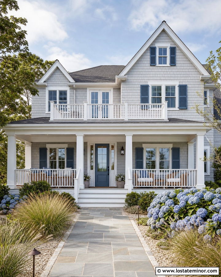 Light Grey Shake Siding - 30 Light Grey House Design With Siding Ideas