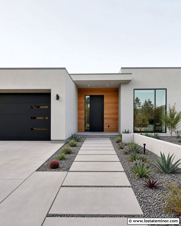 Light Grey Stucco With Black Window Frames - 30 Light Grey House Design With Window Frames Ideas