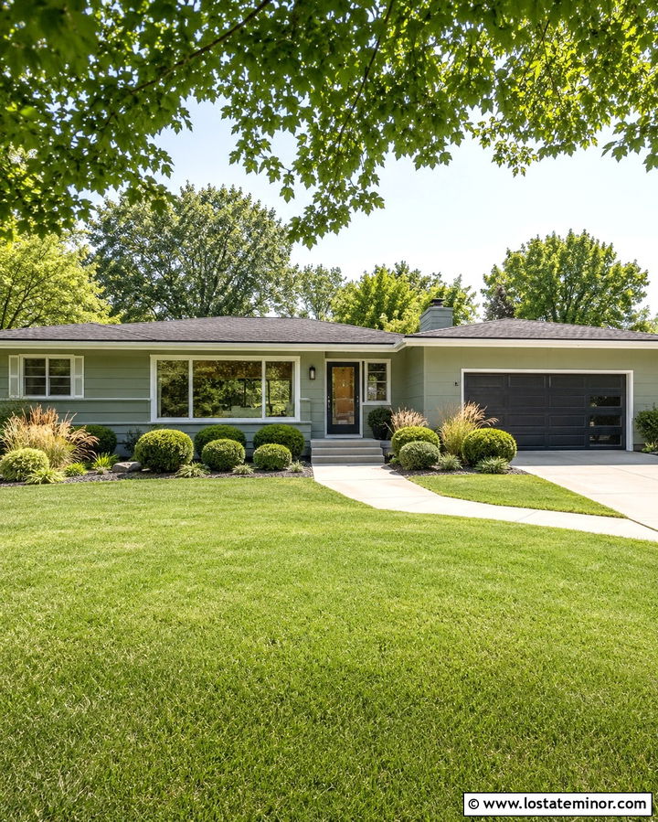 Light Olive Green House With Charcoal Storm Door - 30 Olive Green House Design With Storm Door Ideas