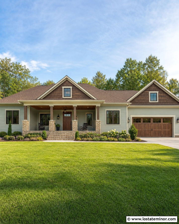 Light Sage Green House With Dark Cedar Shake - 30 Sage Green House Design With Cedar Shake Ideas