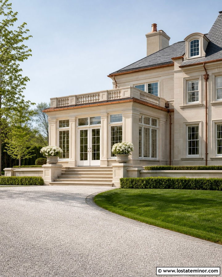 Luxury Stone House With Orangery Sunroom - 30 Stone House Design With Sunroom Ideas