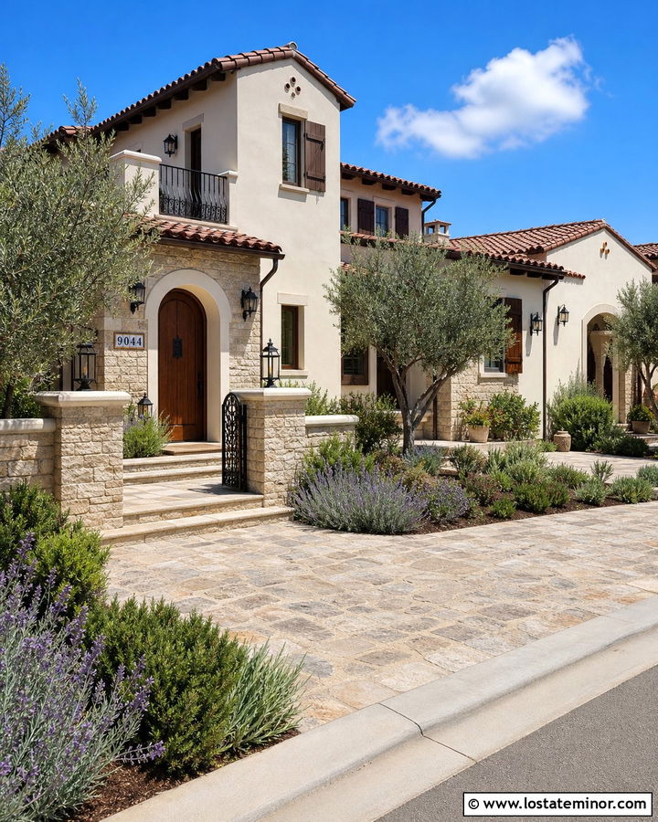 Mediterranean Stone House With Tile Numbers - 30 Stone House Design With House Numbers Ideas
