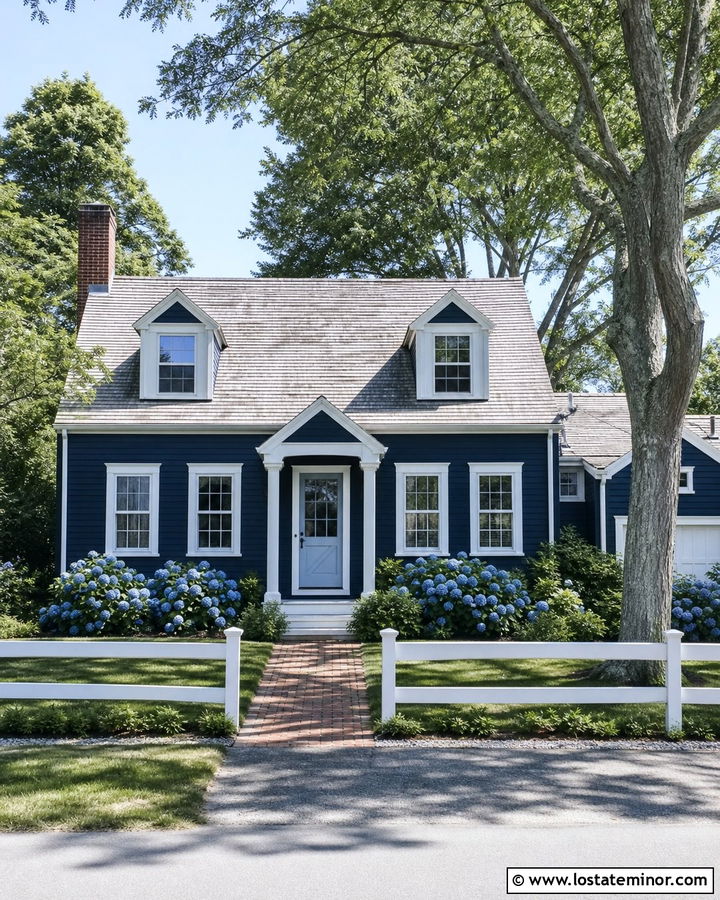 Midnight Blue Cape Cod With Light Blue Dutch Door - 30 Midnight Blue House Design With Dutch Door Ideas