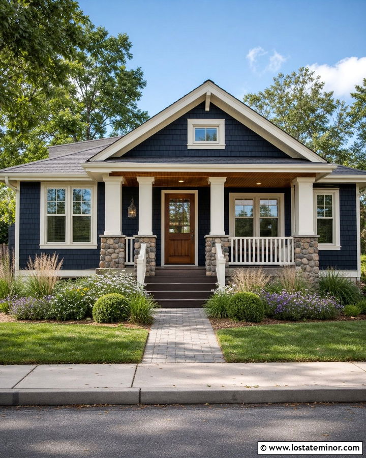 Midnight Blue Cedar Shake Bungalow - 30 Midnight Blue House Design With Cedar Shake Ideas