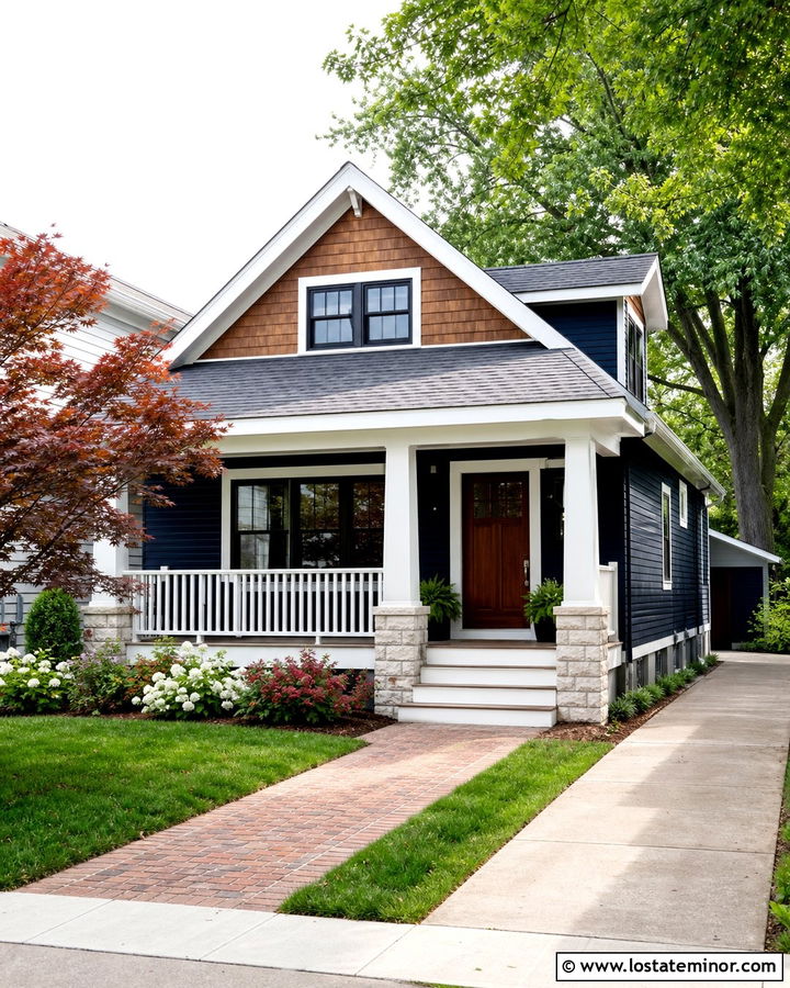 Midnight Blue House With Gable Roof - 30 Midnight Blue House Design With Roof Ideas