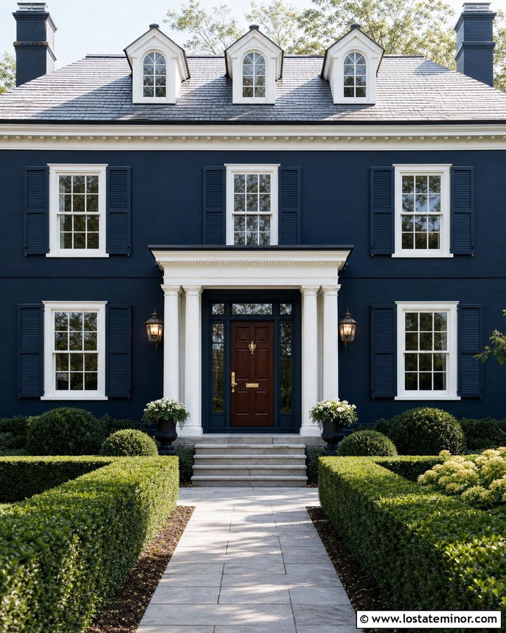 Midnight Blue House With Matching Storm Door - 30 Midnight Blue House Design With Storm Door Ideas
