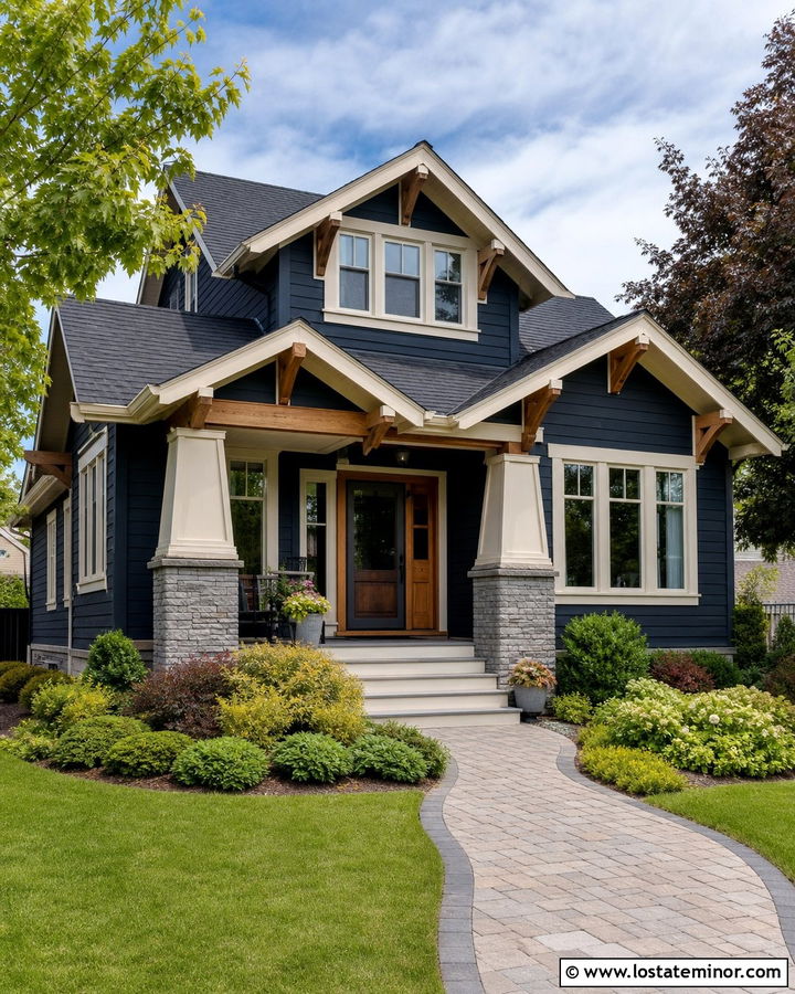 Midnight Blue House With Retractable Screen Storm Door - 30 Midnight Blue House Design With Storm Door Ideas