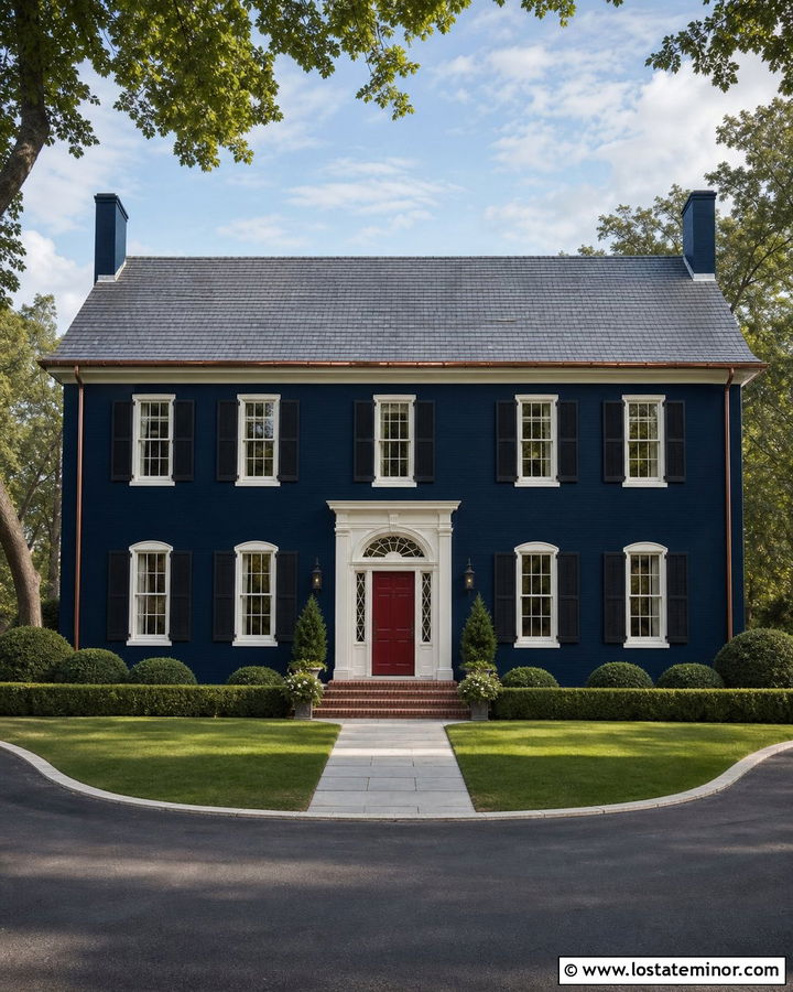 Midnight Blue House With Slate Roof - 30 Midnight Blue House Design With Roof Ideas