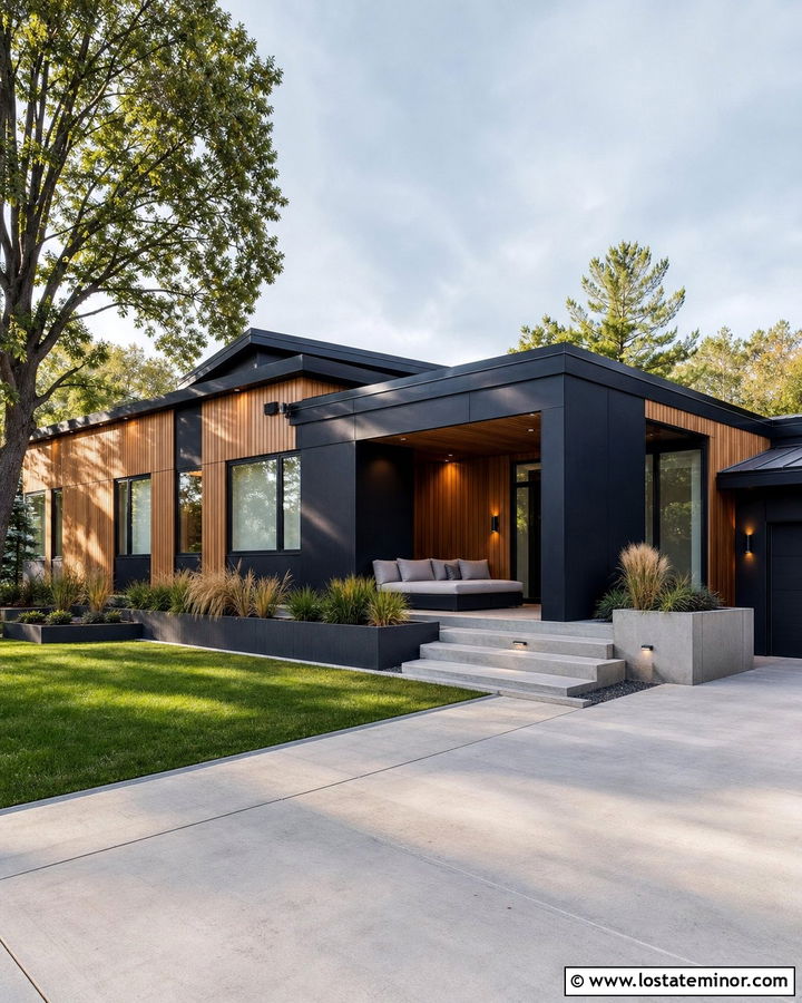 Midnight Blue Modern House With Platform Daybed - 30 Midnight Blue House Design With Daybed Ideas