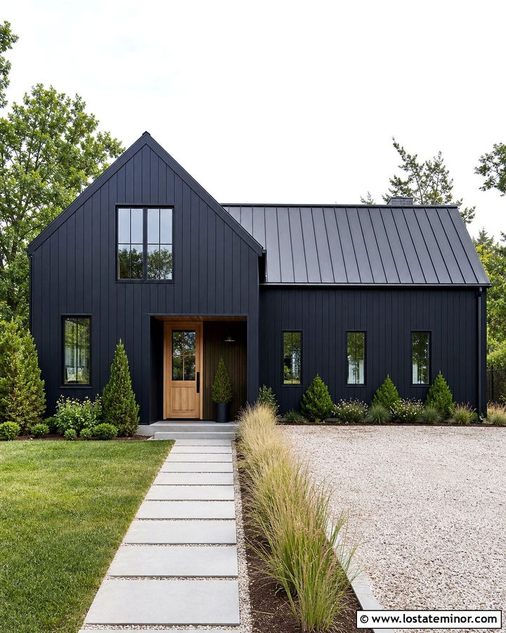 Midnight Blue Scandinavian House With Oak Dutch Door - 30 Midnight Blue House Design With Dutch Door Ideas