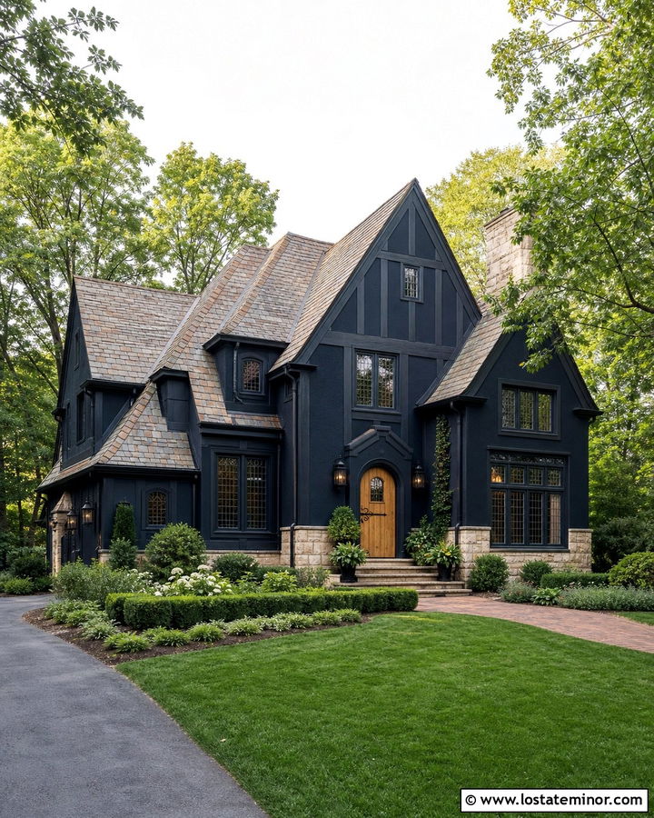 Midnight Blue Tudor With Oak Dutch Door - 30 Midnight Blue House Design With Dutch Door Ideas