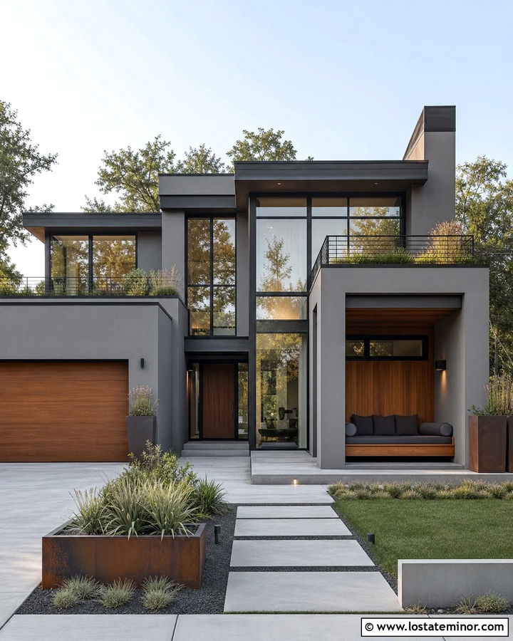 Modern Stone House With Built In Daybed - 30 Stone House Design With Daybed Ideas