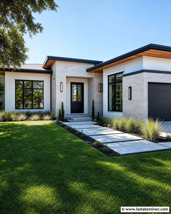 Modern Stone House With Glass Dutch Door - 30 Stone House Design With Dutch Door Ideas