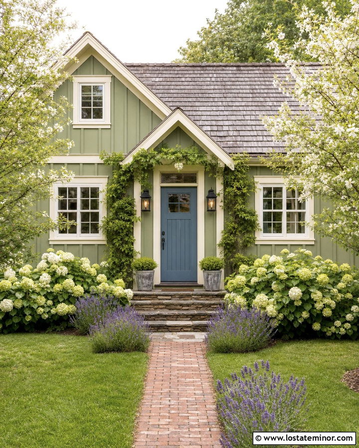 Moss Green Board and Batten Cottage - 30 Moss Green House Design With Board and Batten Ideas