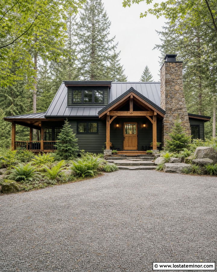 Moss Green Cabin With Cedar Dutch Door - 30 Moss Green House Design With Dutch Door Ideas
