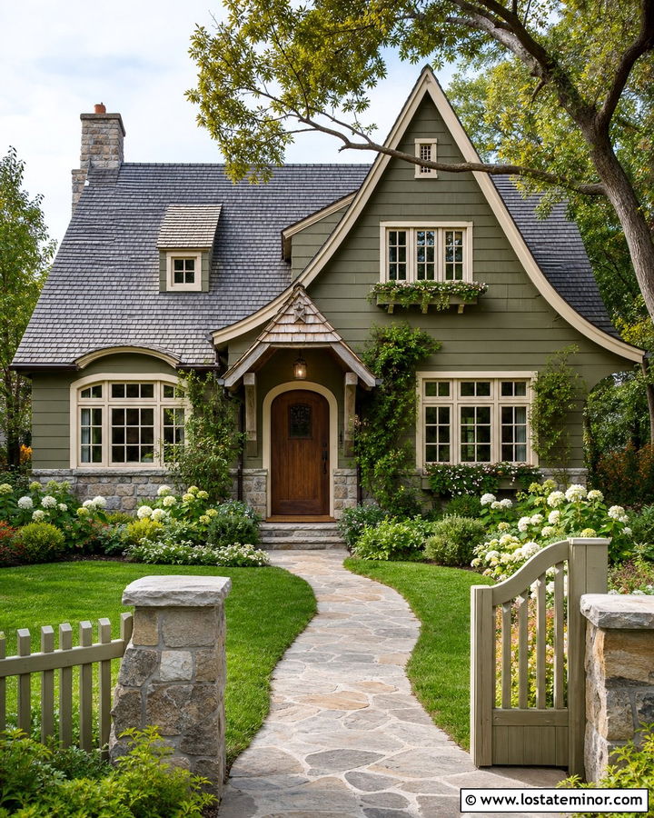 Moss Green Cottage With Cedar Shake - 30 Moss Green House Design With Cedar Shake Ideas