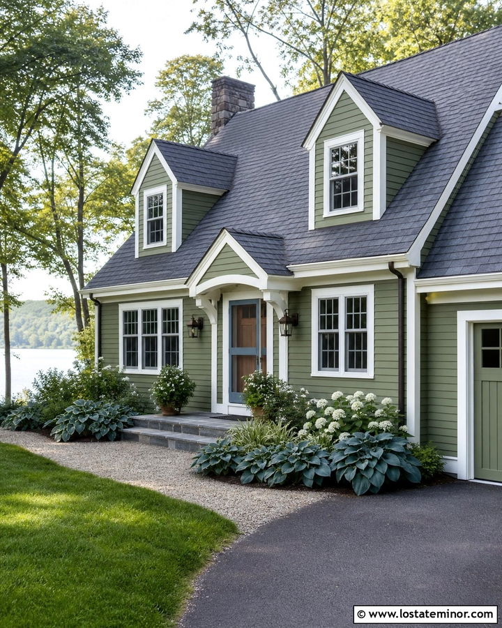 Moss Green House With Blue Screen Door - 30 Moss Green House Design With Screen Door Ideas
