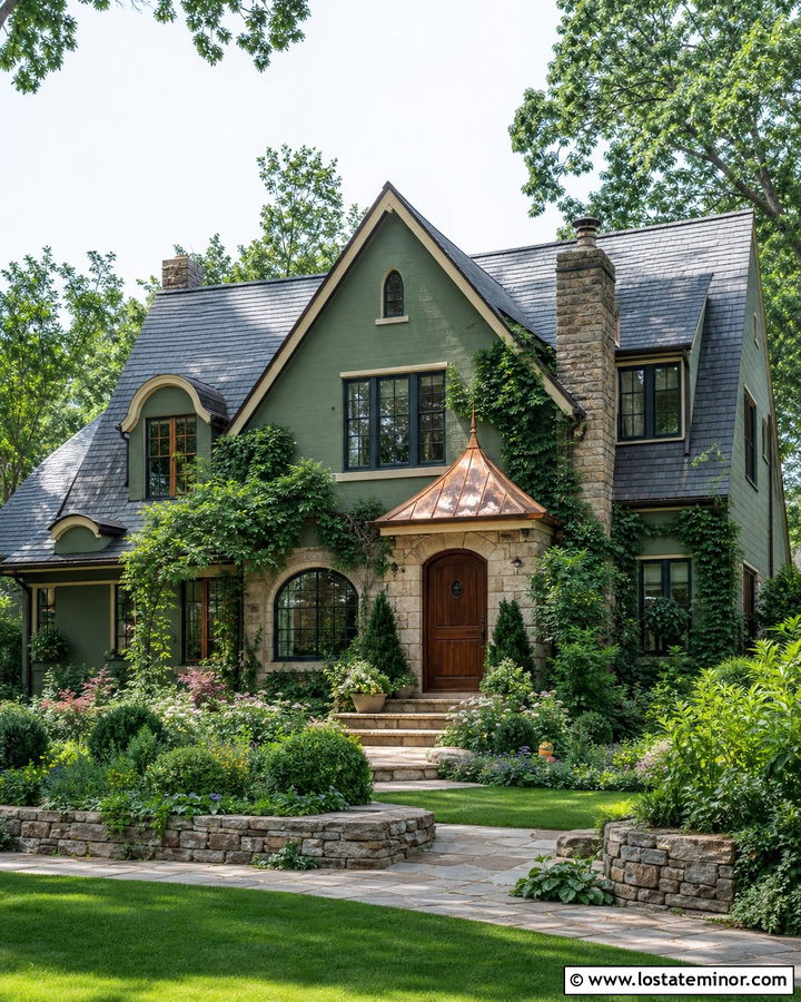 Moss Green House With Copper Roof - 30 Moss Green House Design With Roof Ideas