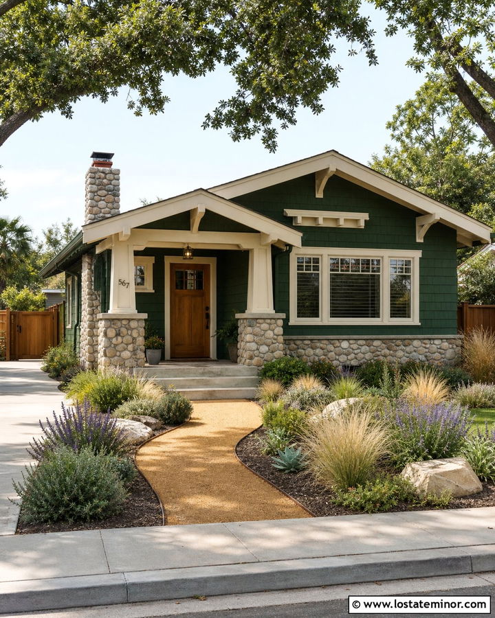 Moss Green House With Decomposed Granite Walkway - 30 Moss Green House Design With Walkway Ideas