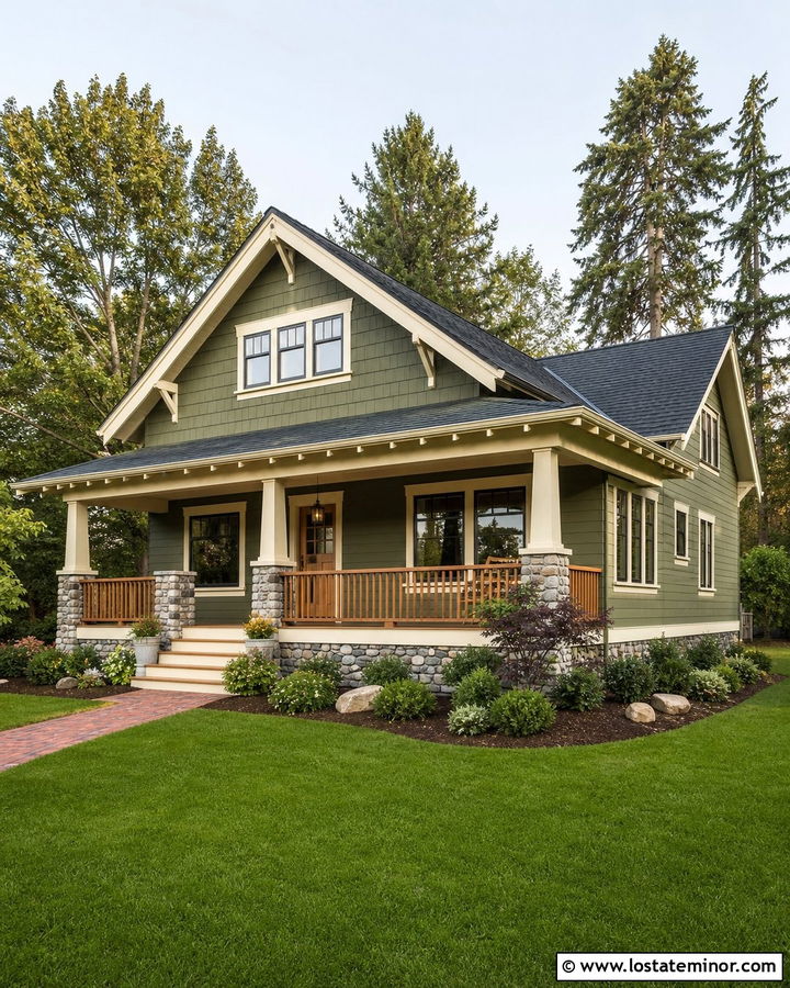 Moss Green House With Gable Roof - 30 Moss Green House Design With Roof Ideas