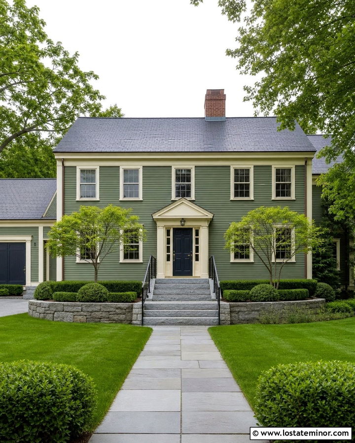 Moss Green House With Granite Steps - 30 Moss Green House Design With Steps Ideas