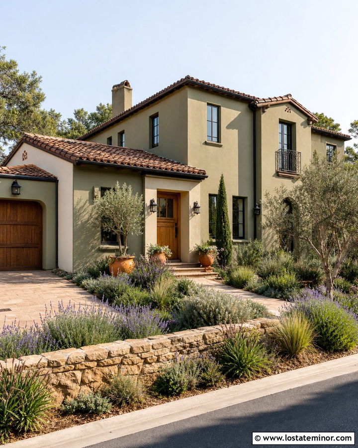 Moss Green House With Ochre Entry Door - 30 Moss Green House Design With Entry Door Ideas
