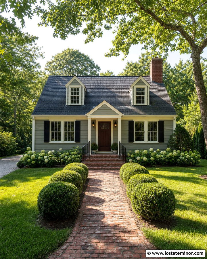 Moss Green House With Red Brick Steps - 30 Moss Green House Design With Steps Ideas